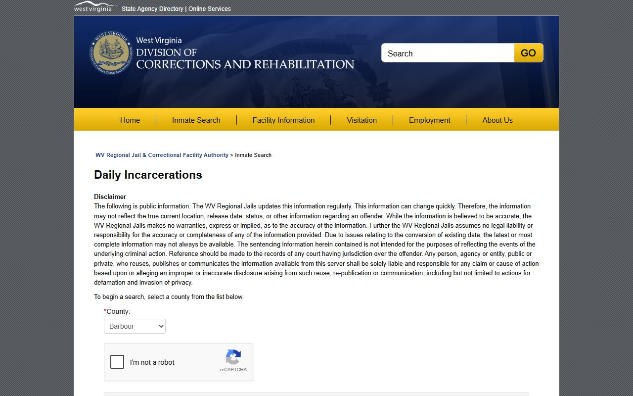 Wayne County inmate population daily incarcerations search